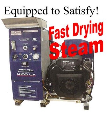 Equipped to Satisfy with fast drying steam