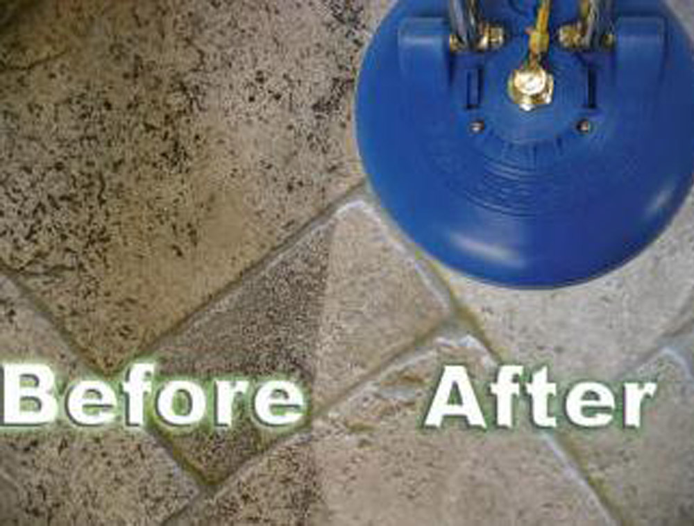 Tile Floor Cleaning - Before and After